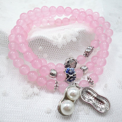 Bracelet en pierre naturelle et cristal pour femme, pierre Wangfu, agate, grenat, m3331298 