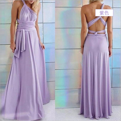 Explosive multi-wearing method multi-rope cross backless sexy bandage dress long dress dress m301601