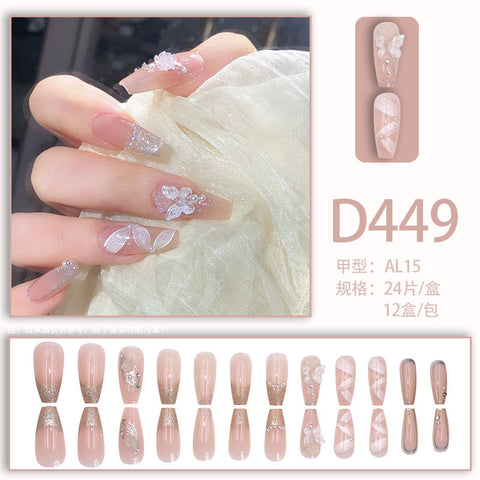 Manucure vent tempérament élégant et frais glace strass transparent amovible portable ongle m5010688