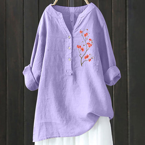 Autumn new long-sleeved comfortable printed fashion versatile shirt m301739