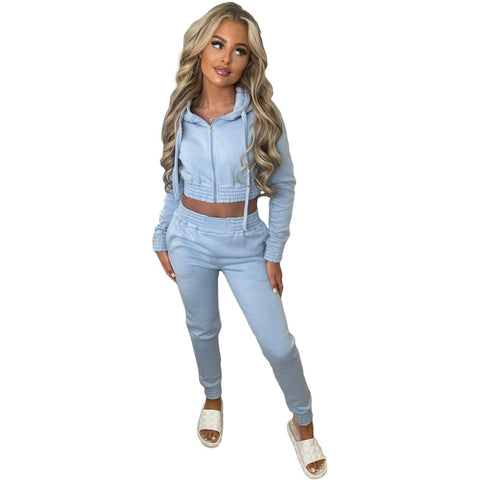 women's clothing fleece sweater hooded sports and leisure suit m301812