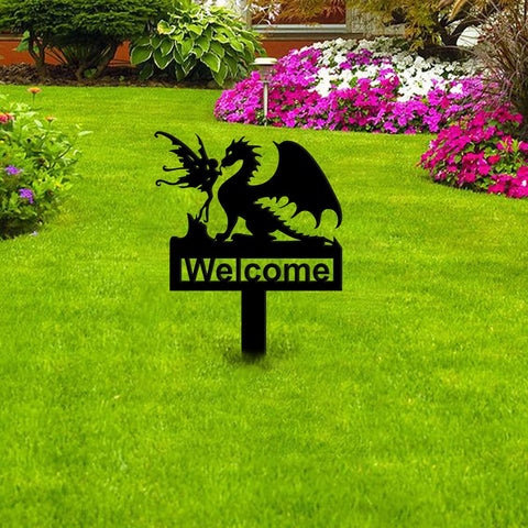 Panneau d'adresse du conte de fées Dragon Garden m3331008