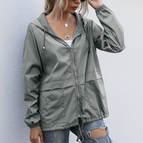 Zip hoodie lightweight outdoor hiking raincoat jacket m301830