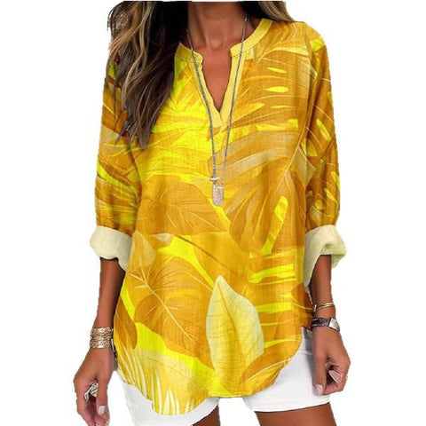 T-shirt ample à col ras du cou pour femme, imprimé floral 3D, mode féminine, m301357 