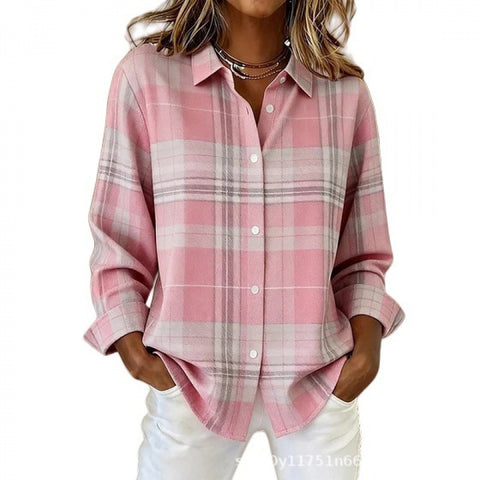 Chemise florale pour femme, imprimé floral numérique 3D, rose frais et doux, haut polyvalent m302217