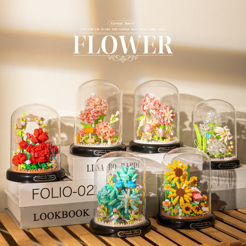 Nouveau assemblage bloc de construction Bouquet Micro Grain Rose tournesol ornement M3330979 