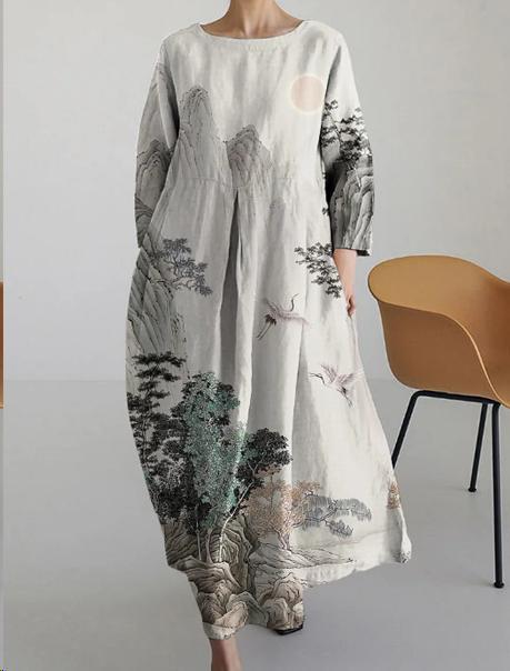 Robe femme à col rond, nouvelle collection m301069 