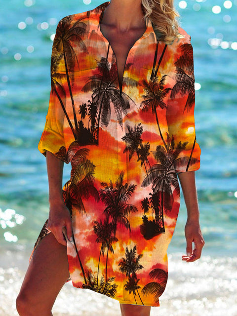 Veste de bikini, maillot de bain, cardigan, chemise de plage imprimée pour femme, m301274 