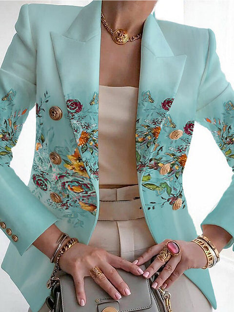 Women's fashion printed suit slim fit small suit m301761