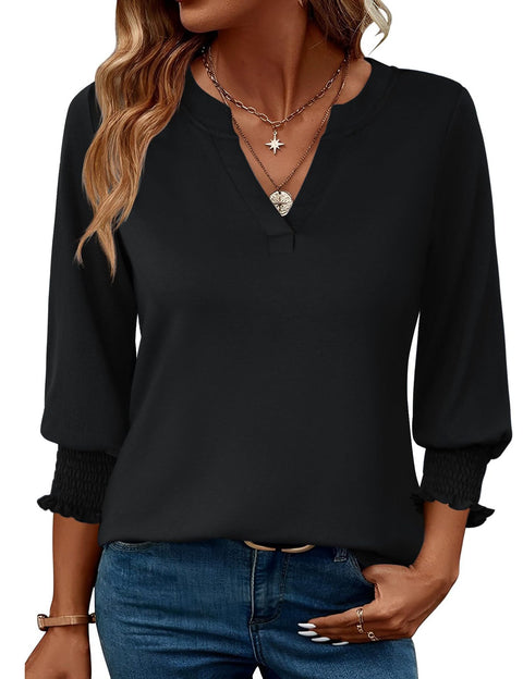 Fashion top seven-quarter sleeve flower print casual shirt summer T-shirt women's m301563