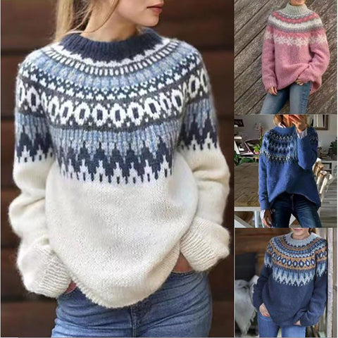 Pull acrylique épais aiguille épaissie pull jacquard m300563 
