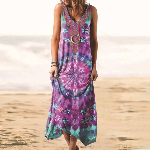 Robe gilet ample à imprimé ethnique m301453 