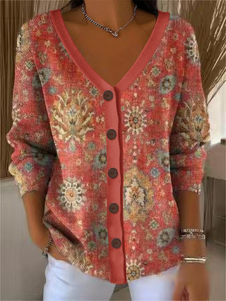 3D Digital Printed Women's Shoulder Cardigan Sweater FF303400 04