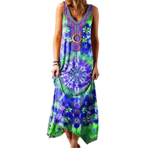 Robe gilet ample à imprimé ethnique m301453 