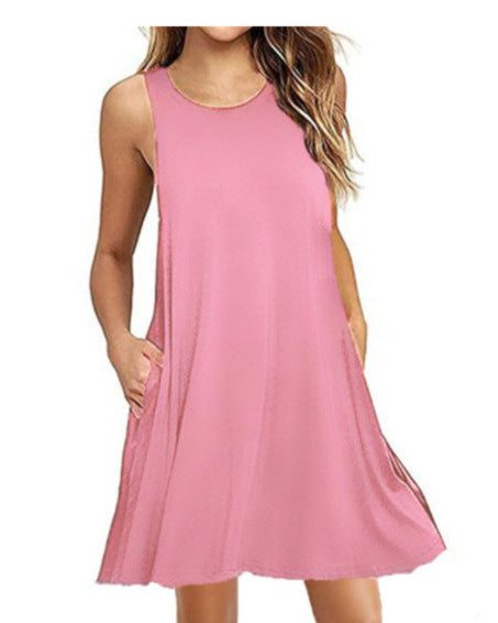 Robe gilet sans manches à poches m300967 