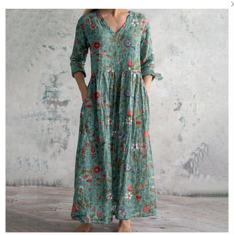 3D-Druck Sommer urban lässig lockeres Kleid Damen m301037