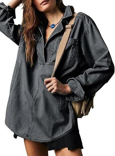 Veste manches longues col en V mode décontracté m302205