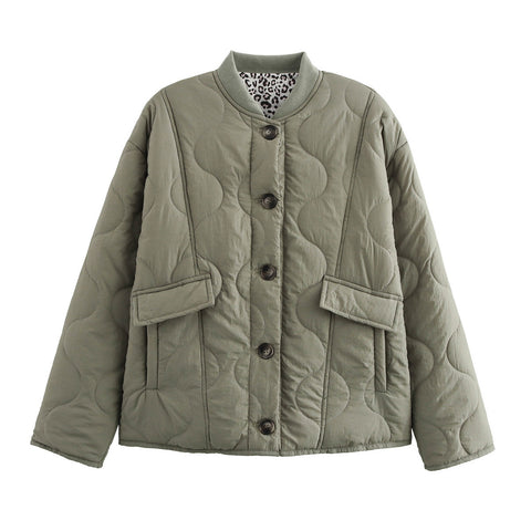 Autumn and winter new street fashion casual quilting cotton-padded jacket m302087