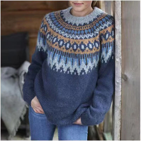 Pull acrylique épais aiguille épaissie pull jacquard m300563 
