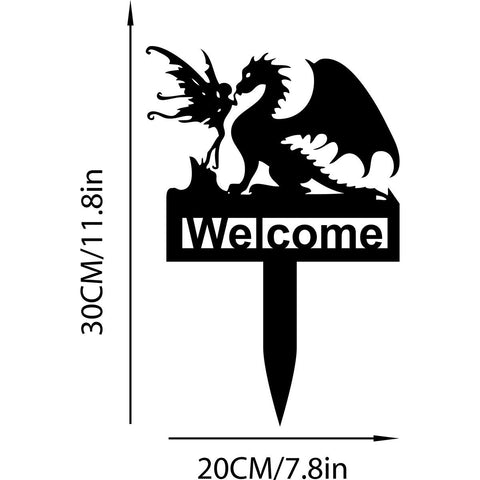 Panneau d'adresse du conte de fées Dragon Garden m3331008