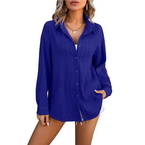 Chemise ample à texture ondulée pour femme m300962 