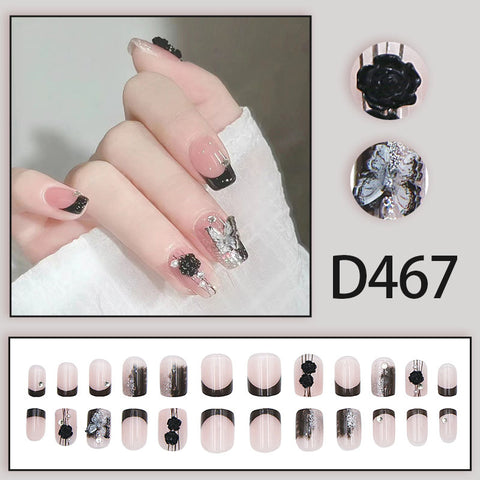 Manucure vent tempérament élégant et frais glace strass transparent amovible portable ongle m5010688