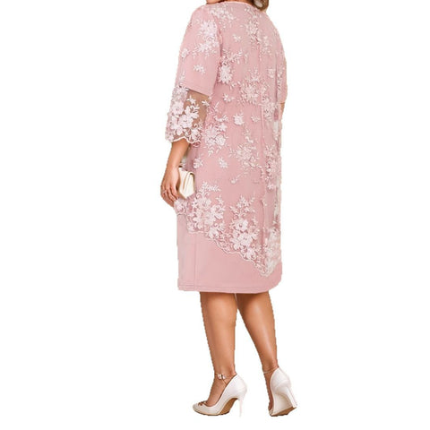 Robe de soirée en dentelle imitation deux pièces m301200 