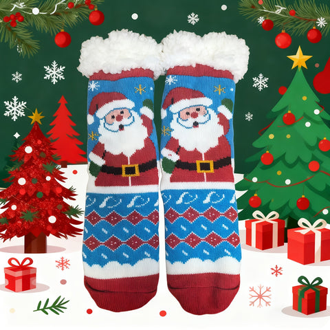 Christmas stockings children floor socks adult winter fleece snow socks FF3332043