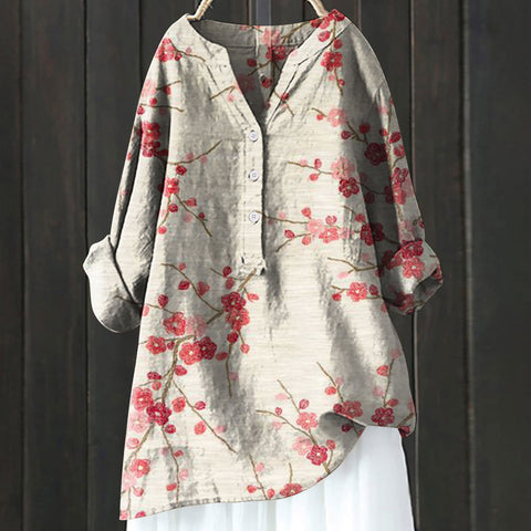 Autumn new long-sleeved comfortable printed fashion versatile shirt m301739