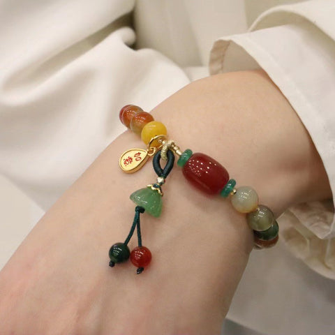 Bracelet en perles de céramique chinoise, bracelet féminin doux et mignon pour fille m3331322
