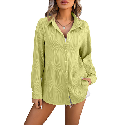 Chemise ample à texture ondulée pour femme m300962 