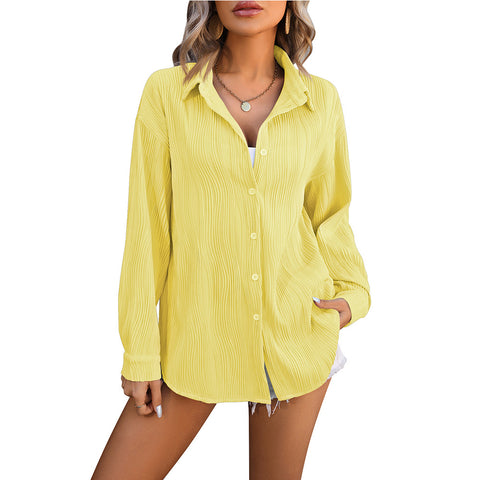 Chemise ample à texture ondulée pour femme m300962 