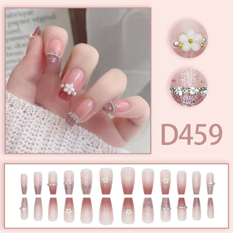 Manucure vent tempérament élégant et frais glace strass transparent amovible portable ongle m5010688