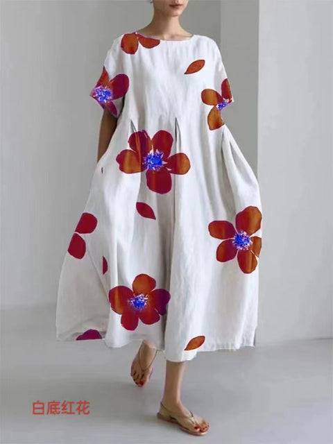 Robe pendulaire en coton imitation 3D pour femme, modèle artisanal, m301038