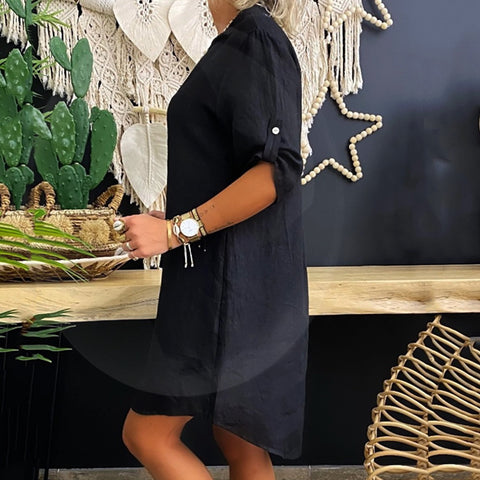 Chemise-jupe à manches courtes en rayonne coupe-vent nordique m300062 
