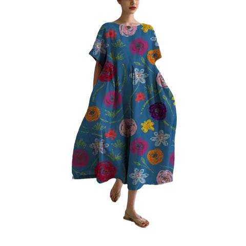 Robe pendulaire en coton imitation 3D pour femme, modèle artisanal, m301038