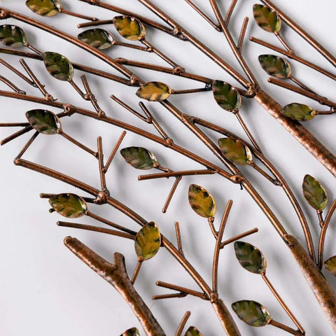 Décoration murale en métal Colibri et branche m3331005
