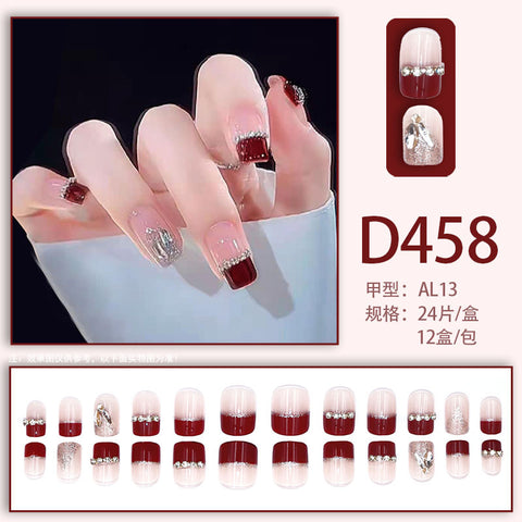 Manucure vent tempérament élégant et frais glace strass transparent amovible portable ongle m5010688