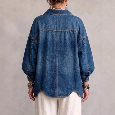 Autumn and winter women's fashion loose lapel long-sleeved jacket FF303445