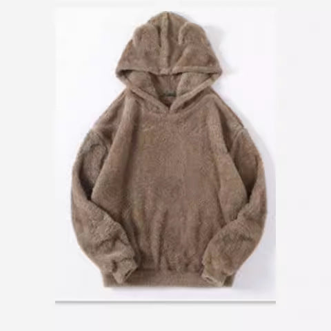 Neuer flauschiger Thermopullover mit Hasenohren und Kapuze m300439 
