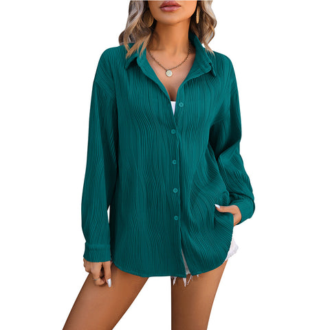 Chemise ample à texture ondulée pour femme m300962 