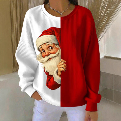 Loose outer wear lazy wind snowflake Christmas tree mix and match casual commuter sweater m302516