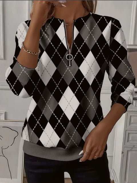 Printed shoulder sleeves long sleeves womanizer m302028