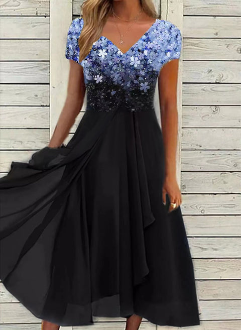 Robe patchwork en mousseline pour femme m300039 