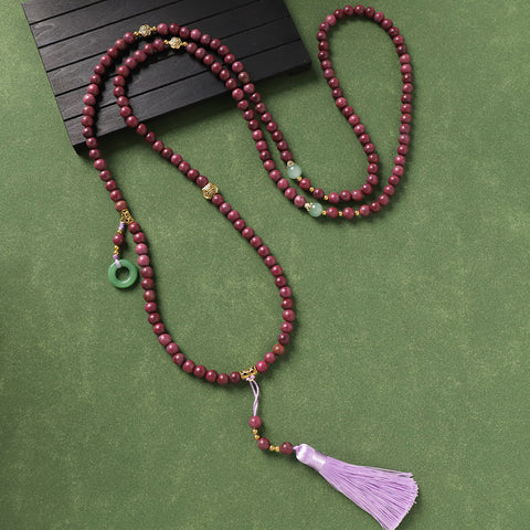 Collier à franges en perles de Bouddha Ya Bai, chaîne à bandoulière Guofeng, chaîne de pull rétro m3331290 