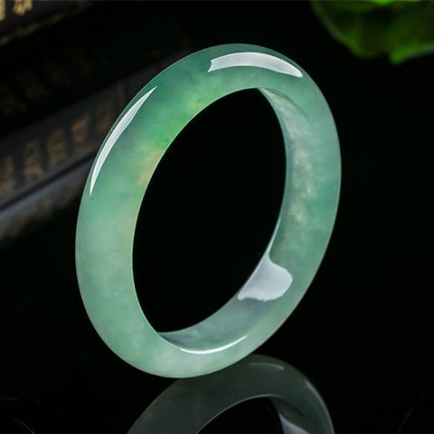 Bracelet Myanmar femme fille produit naturel bracelet fin petit glace flottant vert clair bracelet jade vert m3331244