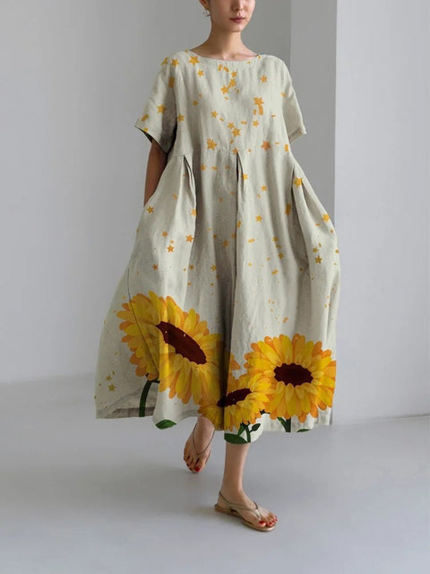 Robe pendulaire en coton imitation 3D pour femme, modèle artisanal, m301038