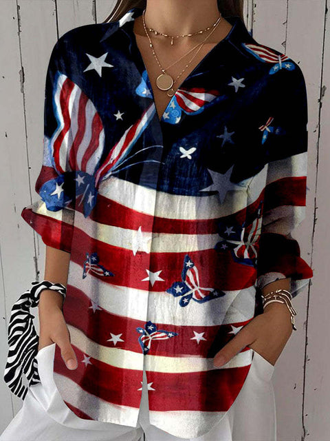 Spring and Autumn Printed Shirt m301705
