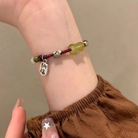 Bracelet en perles de céramique chinoise, bracelet féminin doux et mignon pour fille m3331322