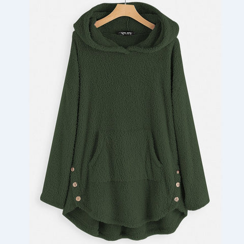 Pull à capuche manches longues en velours double face, taille moyenne et longue m300435 